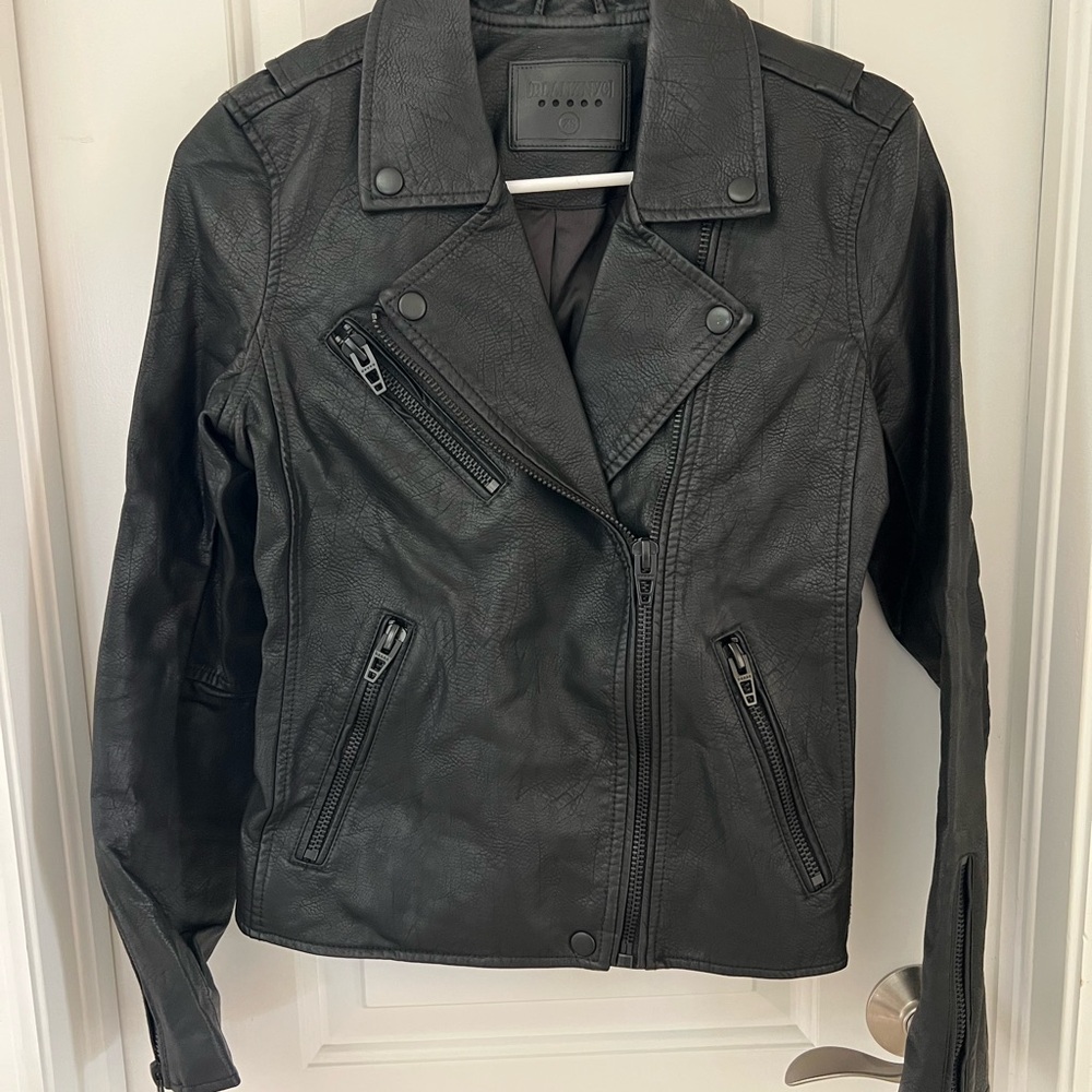 Anthropologie Blank NYC Women's Black Faux Leather Jacket